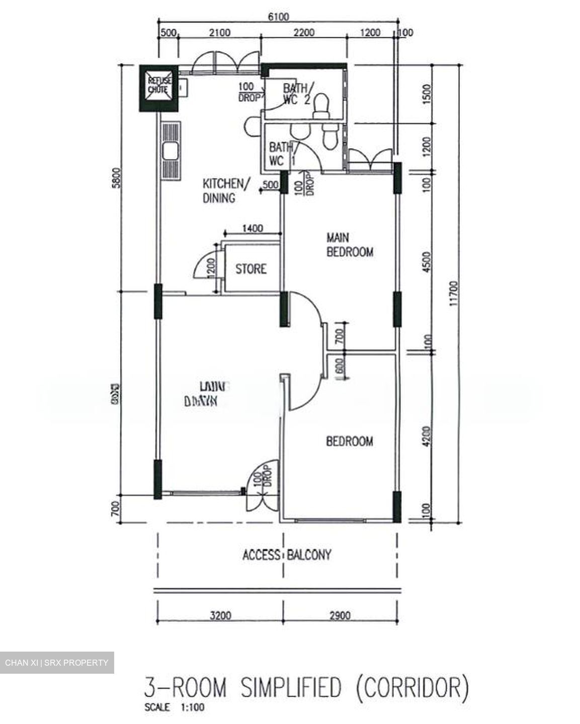Blk 261 Serangoon Central Drive (Serangoon), HDB 3 Rooms #563664261